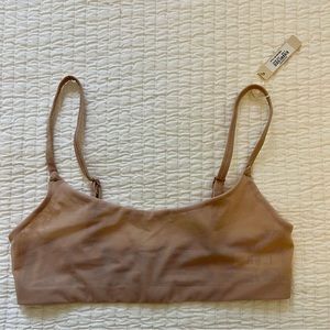 Skims Mesh Scoop Bralette - Clay